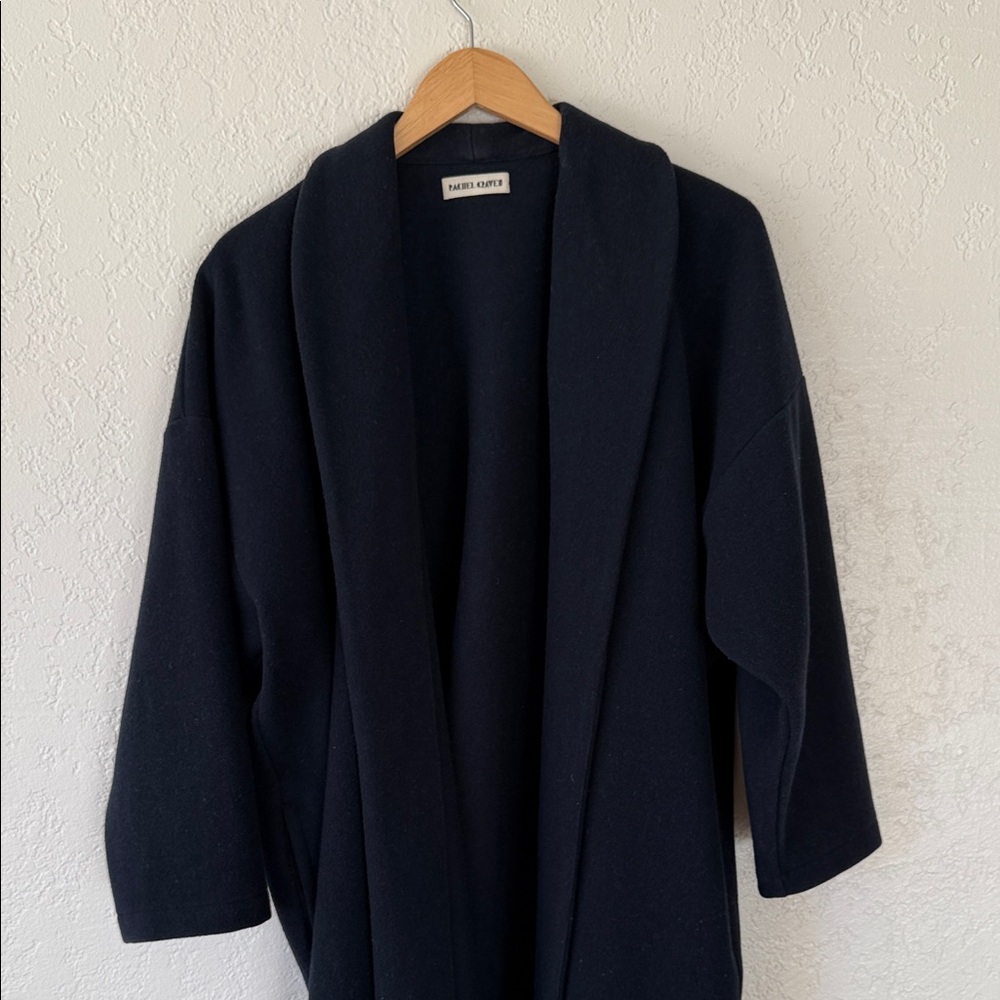 Rachel Craven RARE wool navy cocoon coat